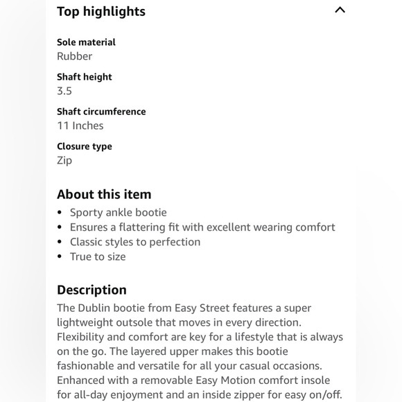 Easy Street - Women’s Blythe Boot - Size 8.5M - Picture 7 of 7